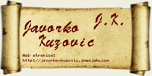 Javorko Kuzović vizit kartica
